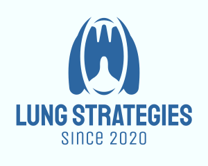 Blue Respiratory Lungs logo