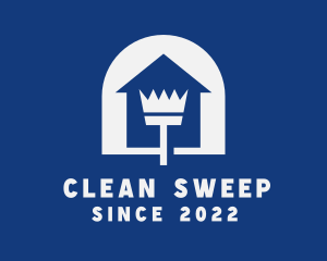 Broom Sweeper Housekeeping logo design