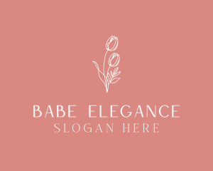 Elegant Feminine Flower logo design