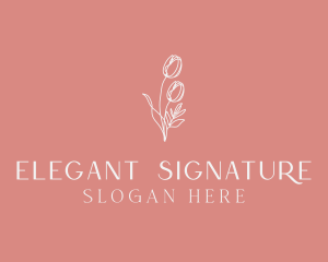 Elegant Feminine Flower logo design