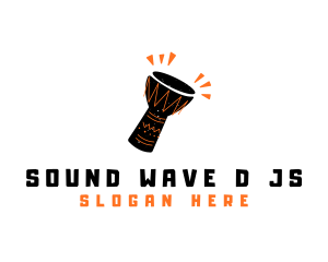 Djembe African Music logo design