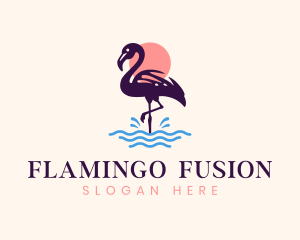 Flamingo Animal Bird logo