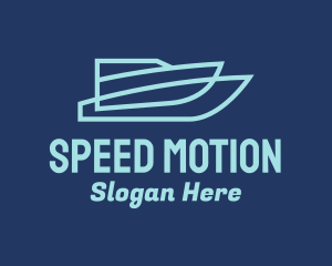 Blue Speed Boat logo design