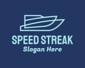 Blue Speed Boat logo design