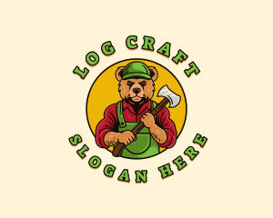 Bear Axe Logging logo design