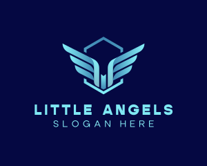 Bird Wings Angel logo design