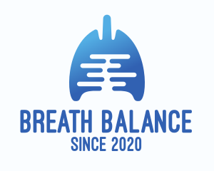 Blue Gradient Respiratory Lungs logo