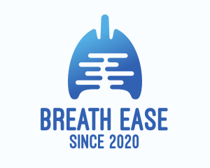 Blue Gradient Respiratory Lungs logo design