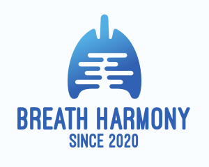 Blue Gradient Respiratory Lungs logo