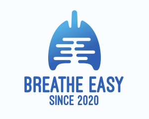 Blue Gradient Respiratory Lungs logo design