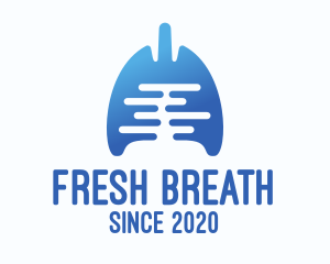 Blue Gradient Respiratory Lungs logo design