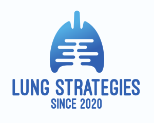 Blue Gradient Respiratory Lungs logo