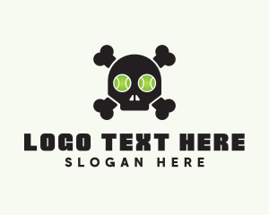 Tennis Ball Pirate Skull logo