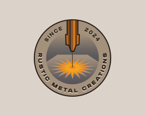 Laser Metalworks Fabrication logo design