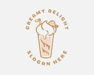 Retro Diner Milkshake logo design