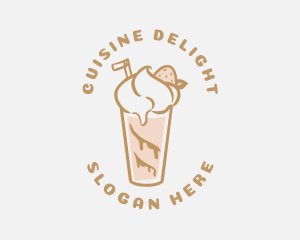 Retro Diner Milkshake logo design