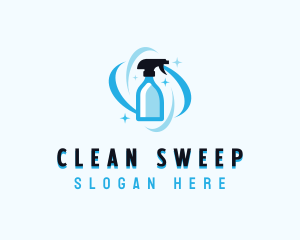 Cleaning Spray Bottle logo design