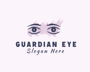 Watercolor Woman Eye  logo design