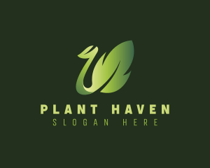 Organic Plant Leaf logo design