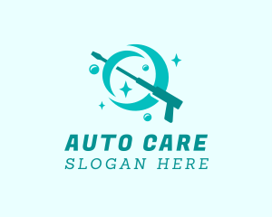 Clean Pressure Washer Sparkle logo design