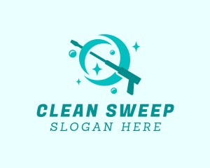 Clean Pressure Washer Sparkle logo design