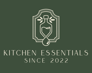 Herbal Essential Oil Bottle logo design