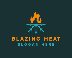 Heating Ice Fire logo design