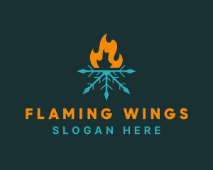 Heating Ice Fire logo design