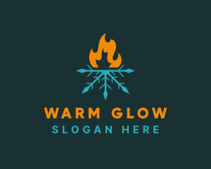 Heating Ice Fire logo design