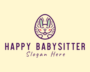 Happy Bunny Egg logo design