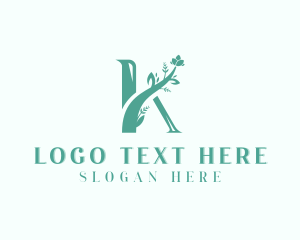 Flower Boutique Letter K logo