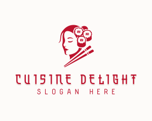 Sushi Restaurant Dining logo design