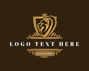 Elegant Lion Shield Logo