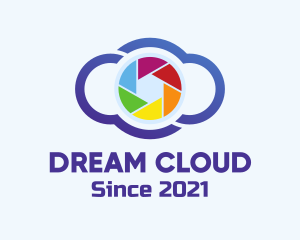 Colorful Cloud Camera logo design