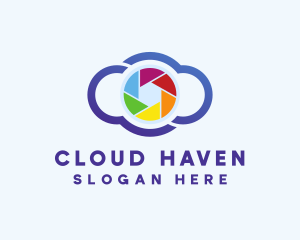 Colorful Cloud Camera logo design