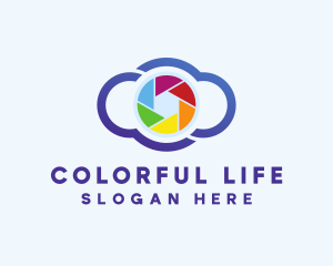 Colorful Cloud Camera logo design