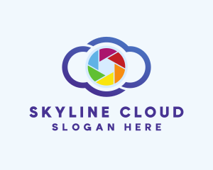 Colorful Cloud Camera logo design