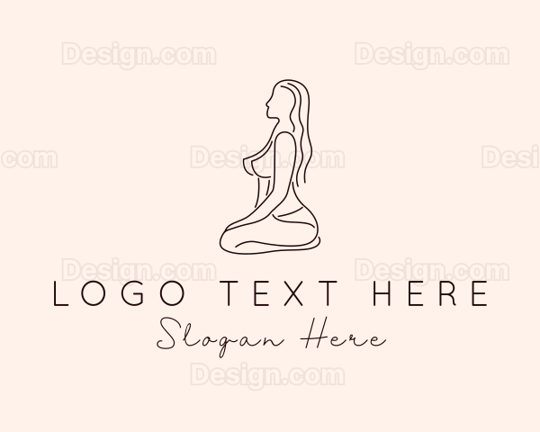 Sexy Topless Woman Logo