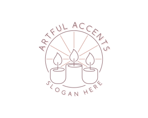 Candle Wellness Decoration logo design