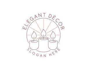 Candle Wellness Decoration logo design