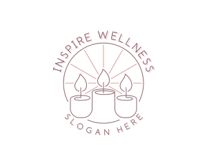 Candle Wellness Decoration logo design