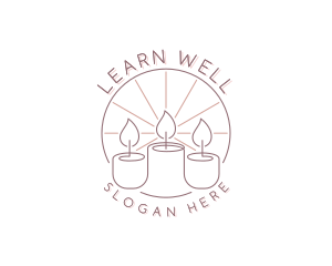 Candle Wellness Decoration logo design