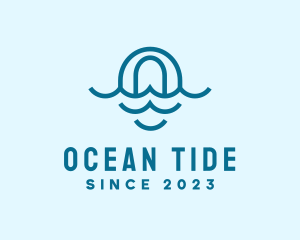 Blue Ocean Letter O logo design