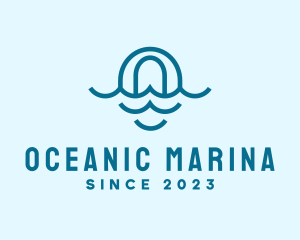 Blue Ocean Letter O logo design