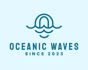 Blue Ocean Letter O logo design