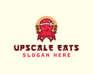 Japanese Octopus Takoyaki logo design