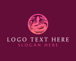 Floral Boho Snake logo