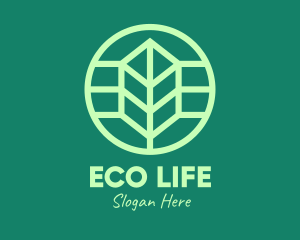 Green Eco Leaf logo design