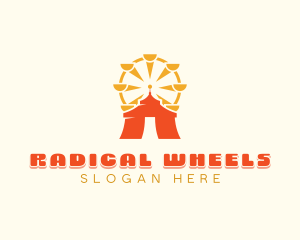 Ferris Wheel Circus Tent logo design