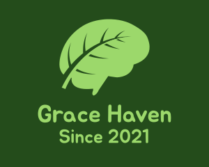 Green Brain Leaf logo